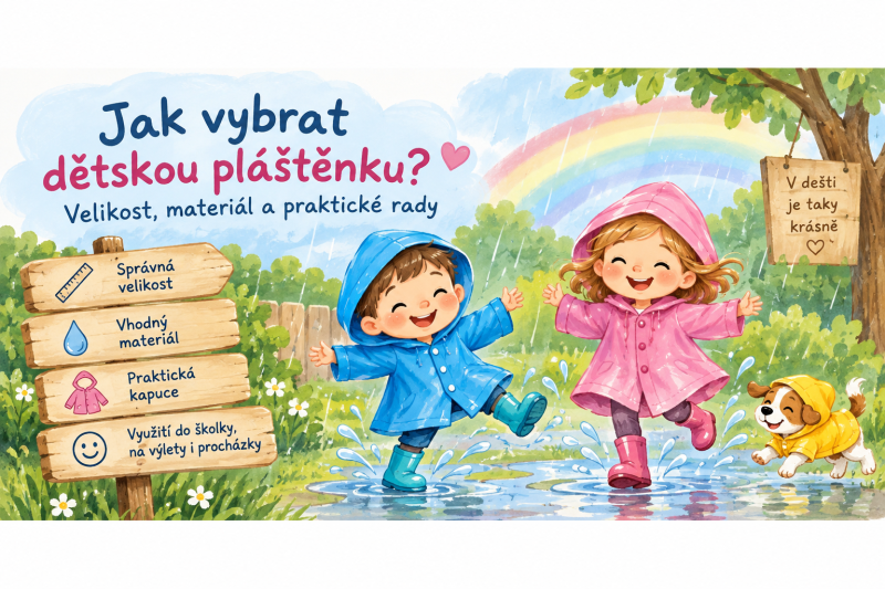 Jak vybrat dětskou pláštěnku? Velikost, materiál a praktické rady 🌧️👧👦