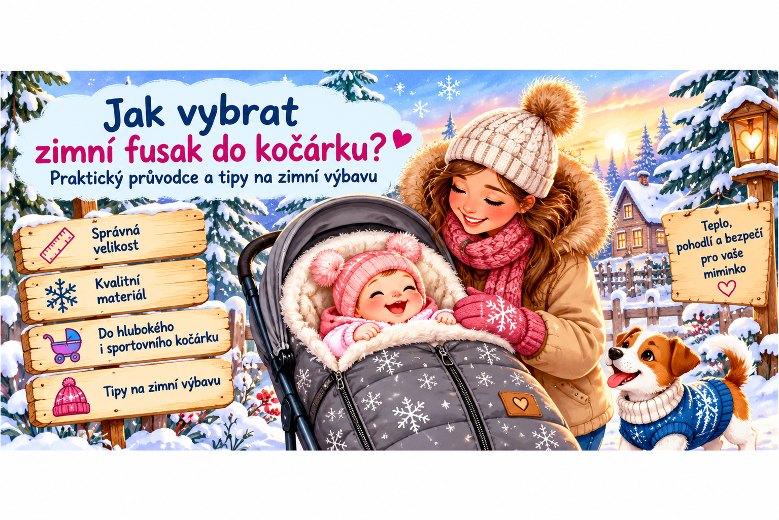 Jak vybrat zimní fusak do kočárku? Praktický průvodce a tipy na zimní výbavu ❄️