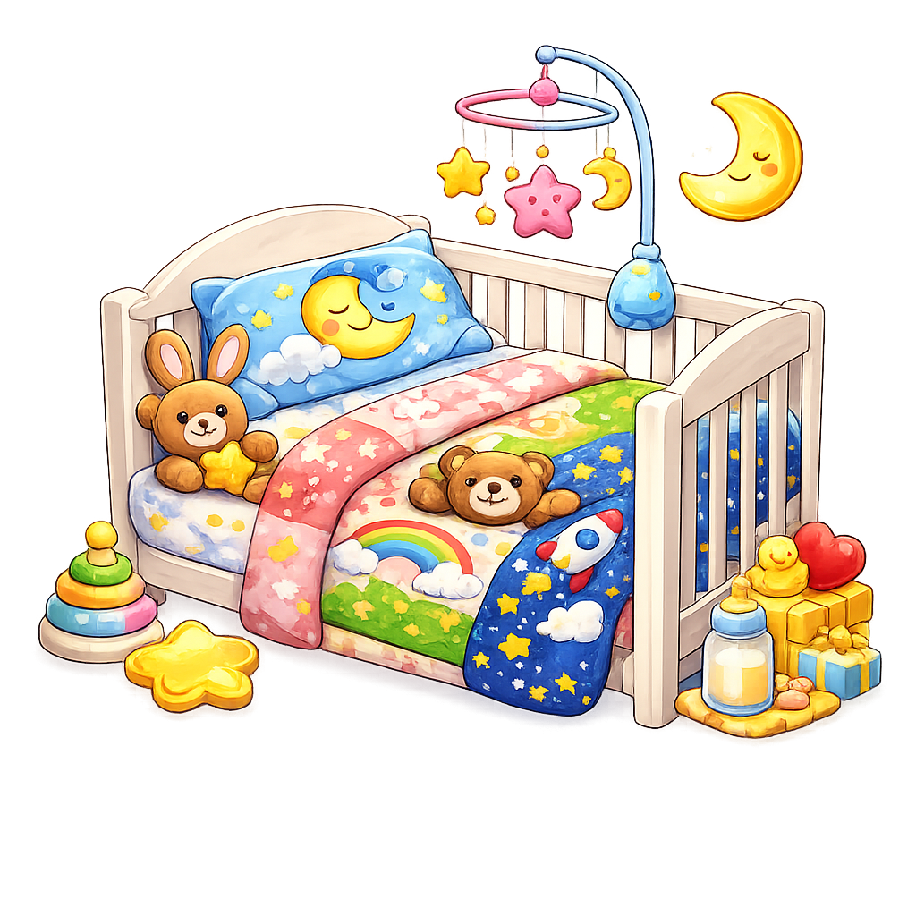 Dětské povlečení do postýlky s obrázky