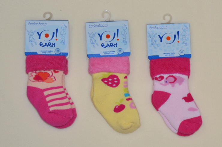 Dětské froté ponožky YO BABY holčičí velikost 3-6 měsíců S