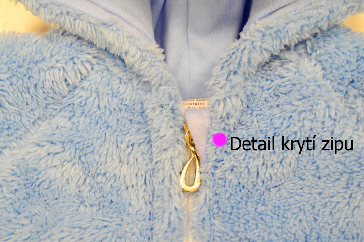 Zimní kojenecká bundička Dětský svět Lama, bílá bez kapuce vel.56