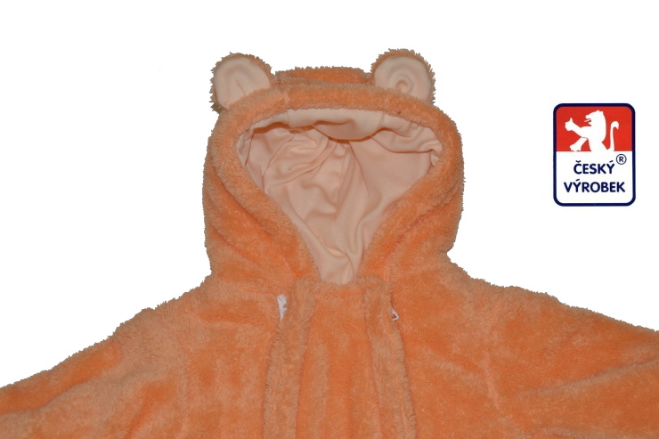 Zimní dětská kombinéza Dětský svět Lamová tmavě tyrkysová s ouškama velikost 86