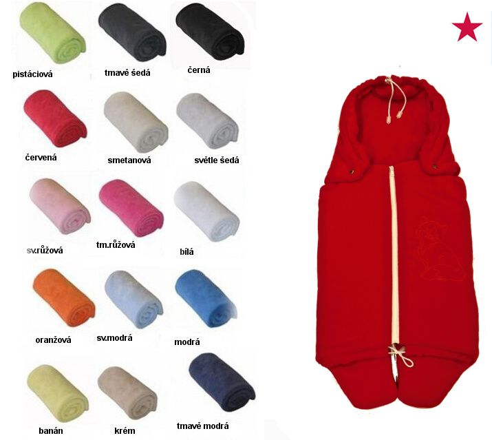 Zavinovačka do autosedačky Dětský svět fleece světle šedá