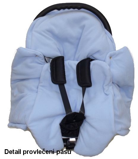 Letní bavlněná zavinovačka do autosedačky, Dětský svět, modrá 79x38cm MINI