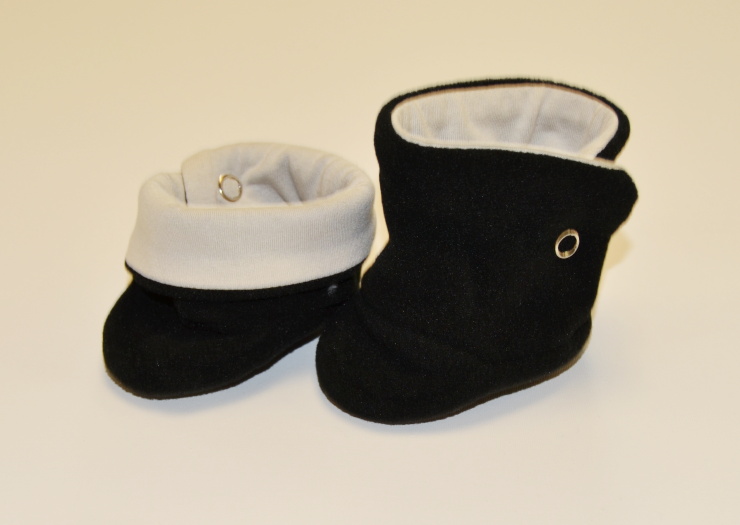 Kojenecké papučky Dětský svět Fashion baby černobéžové vel.00