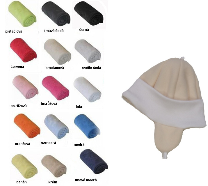 Zimní kojenecká čepička Dětský svět Ušanka červená velikost 3