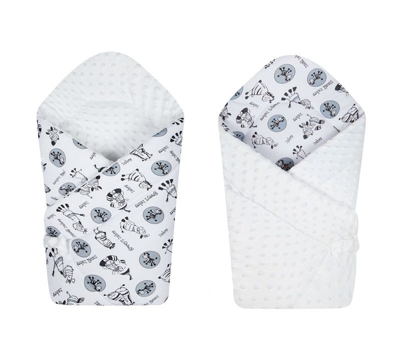 Kojenecká zavinovačka Dětský svět šedá Minky/Lvíček s mašlí