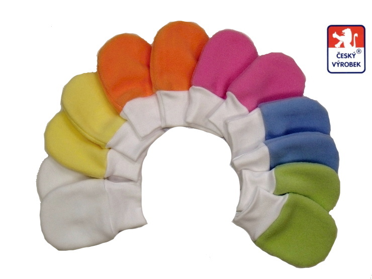 Zimní kojenecké rukavičky Dětský svět ťapky fleece šedé