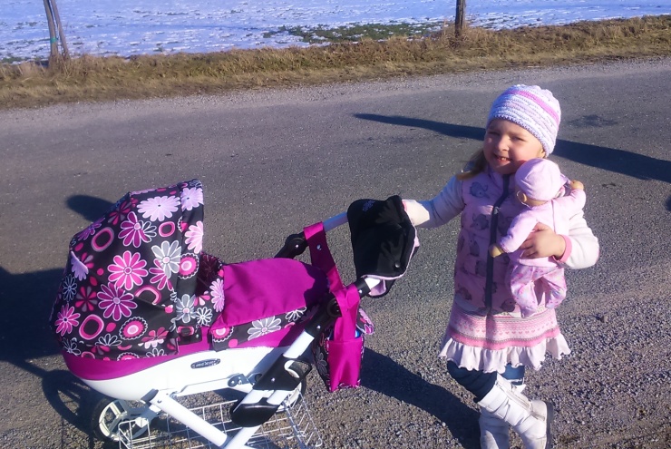 Rukávník na kočárky pro panenky Dětský svět červený