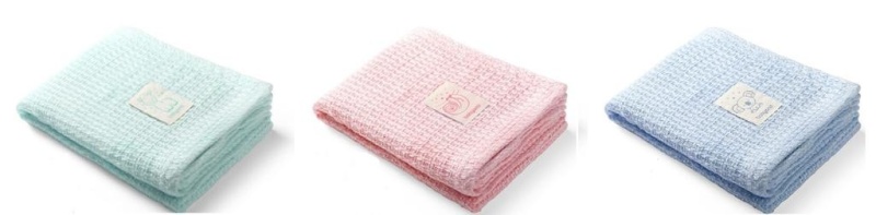 Bambusová pletená deka Babyono zelená