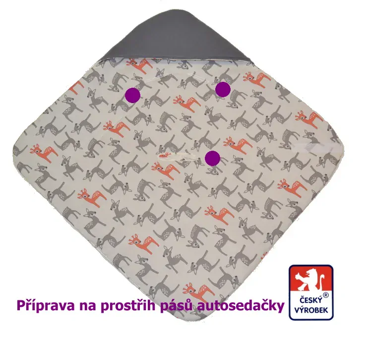 Zavinovačka do autosedačky, Dětský svět, růžová se žirafou