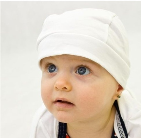 Dětská letní čepička Happy Kids klobouček červený proužkovaný