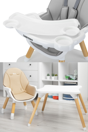 Jídelní židlička Caretero Tuva Beige
