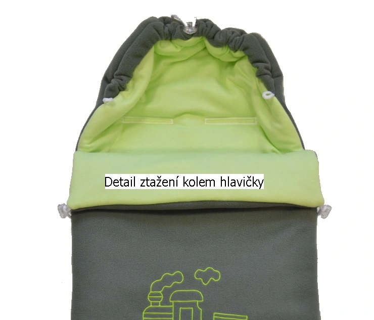 Jarní fusak do kočárku Dětský svět černý/růžový se slonem