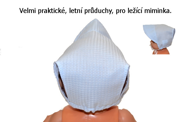 Kojenecká letní čepička Dětský svět karkulka s hvězdami