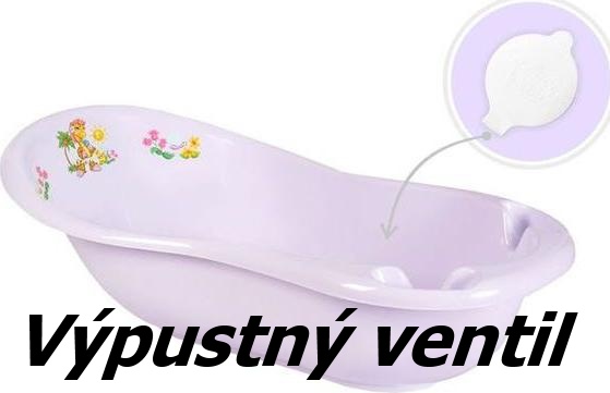 Dětská vanička s výpustí Maltex Baby 100 cm Zebra bílá 