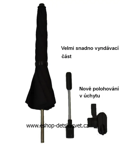 Univerzální slunečník na kočárek Sensillo světle šedý – ochrana před sluncem