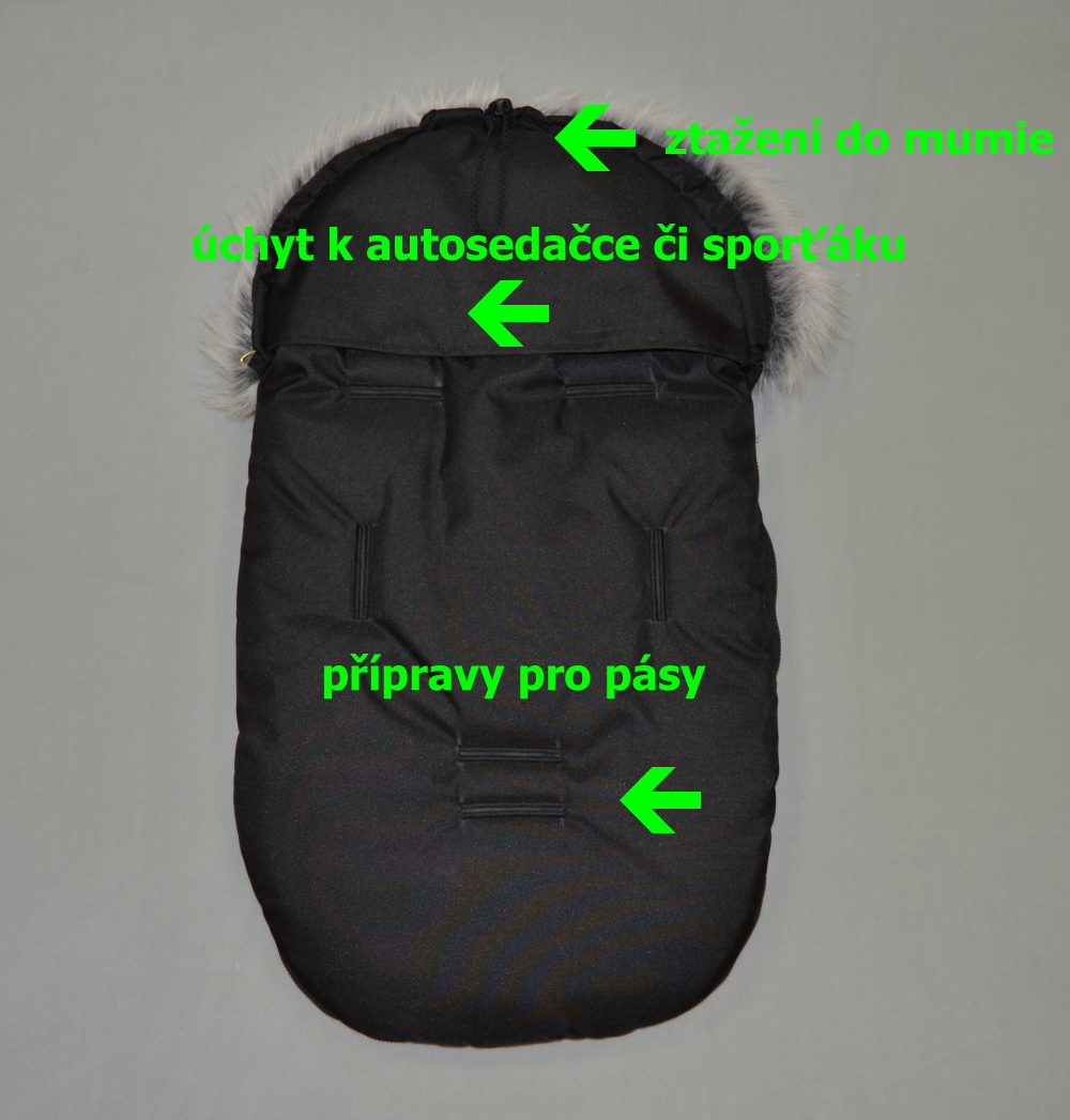 Zimní fusak s kožešinou Dětský svět, Elf Baby černý