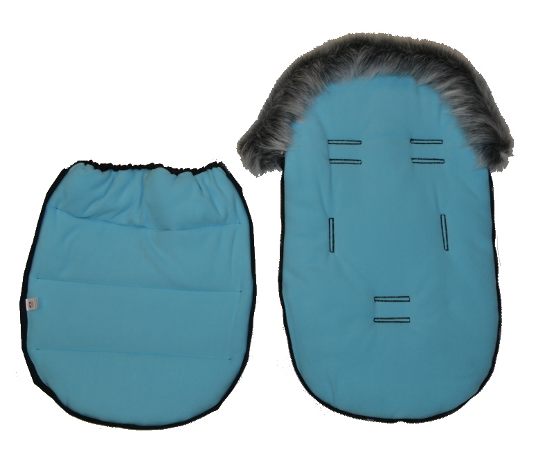 Zimní fusak s kožešinou, Dětský svět, Elf Baby tyrkysový