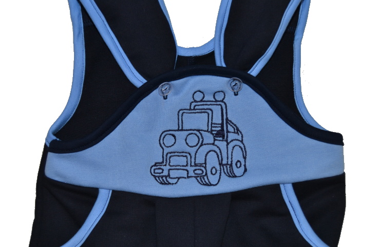 Dětské tepláky s laclem Dětský svět modré/tyrkys Truck vel.92
