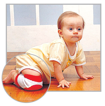 Dětské nákoleníky s ABS modré s nápisem