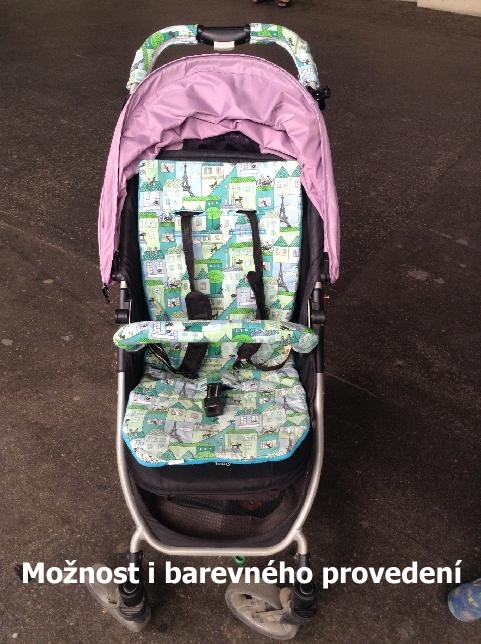 Textilní vložka do kočárku Dětský svět Valco Baby Snap 4, hvězdy na šedém podkladu 36x90cm