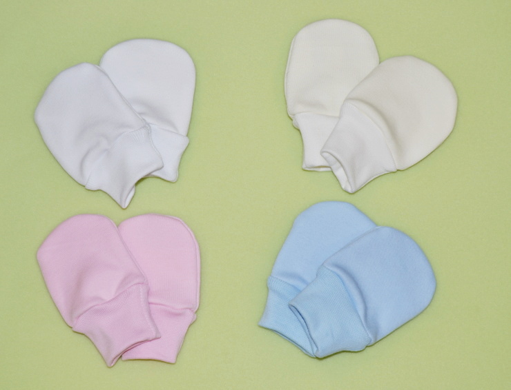 Kojenecké rukavičky Dětský svět dvojité bílé