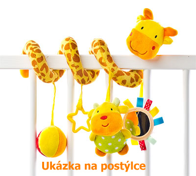 Plyšová spirála na kočárek či postýlku Baby mix modrá Myška