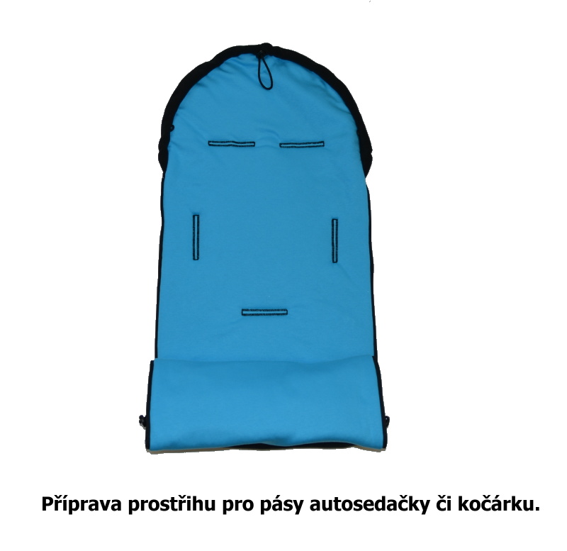 Jarní/podzimní fusak do kočárku Dětský svět graphite/tyrkys se slonem