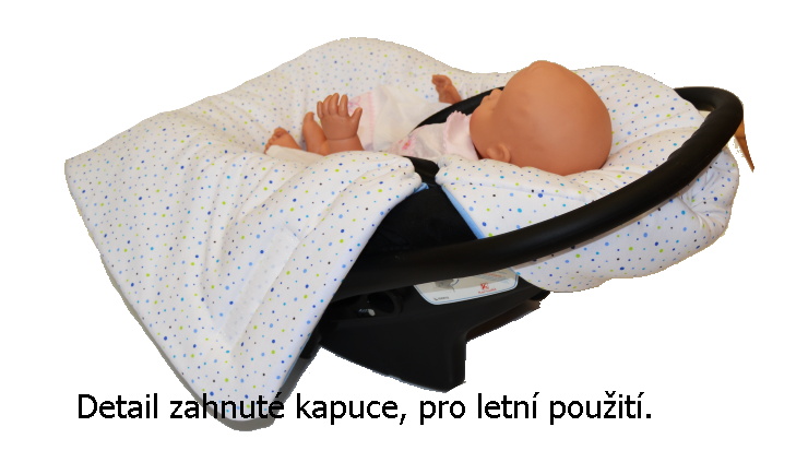 Zimní zavinovačka do autosedačky Dětský svět fleece/bavlna sv.šedá