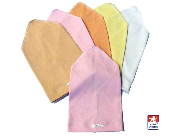 Bavlněný elastický šátek  s volánkem, žlutý