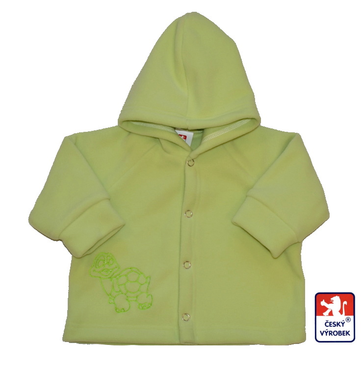 Dětská fleece bundička, zelená s Želvičkou, Dětský svět, vel.74