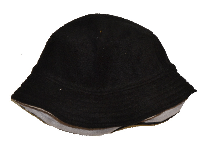 Dětský vytepletý klobouček černo/šedý Výprodej