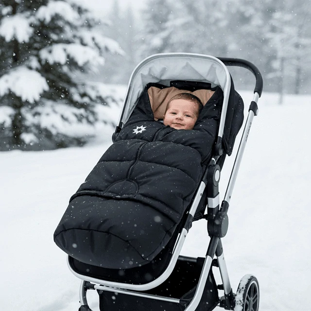 Rostoucí zimní fusak do kočárku Dětský svět Winter Bag 3v1 černo-béžový 👶❄️