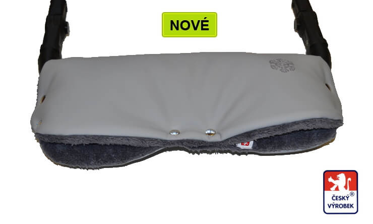 Rukávník na kočárek Elegance ze světle šedé Eco kůže | Dětský svět