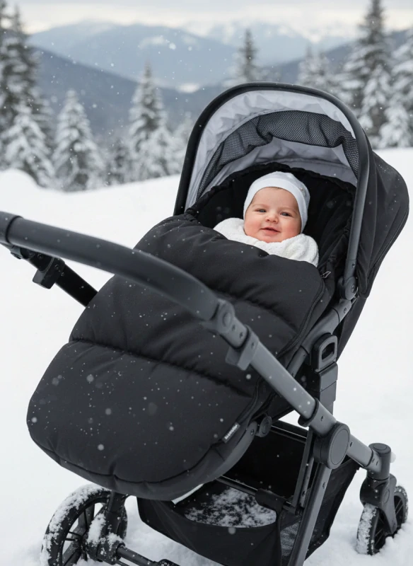 Zimní fusak Dětský svět Mini Baby černý – fusak do kočárku 👶🖤