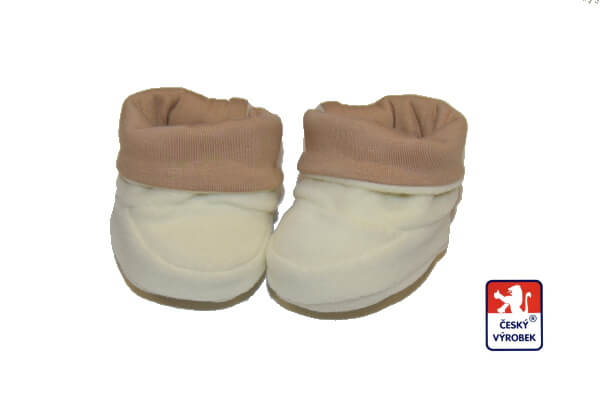 Kojenecké papučky, Dětský svět, fashion baby smetanové vel.00