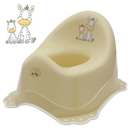 Dětský nočník Maltex Baby zebra protiskluzový béžový