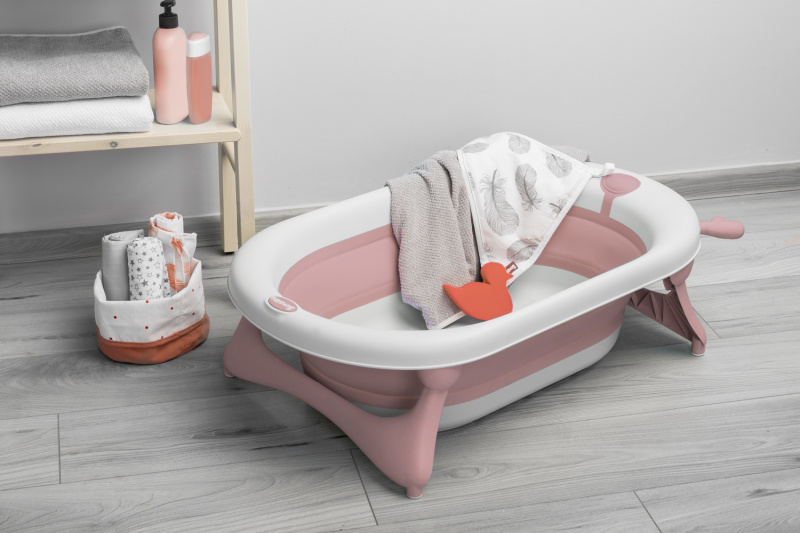 Kojenecká skládací vanička pro miminko Sensillo Powder Pink