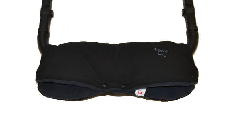 Softshellový rukávník na kočárek Dětský svět Sport Baby Black šedý fleece | Česká výroba 🇨🇿