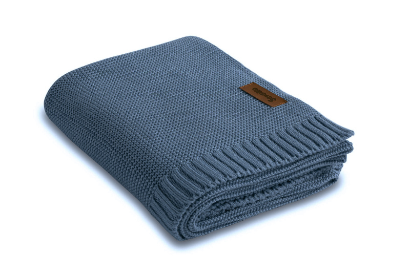 Dětská pletená bambusová deka do kočárku Sensillo jeans