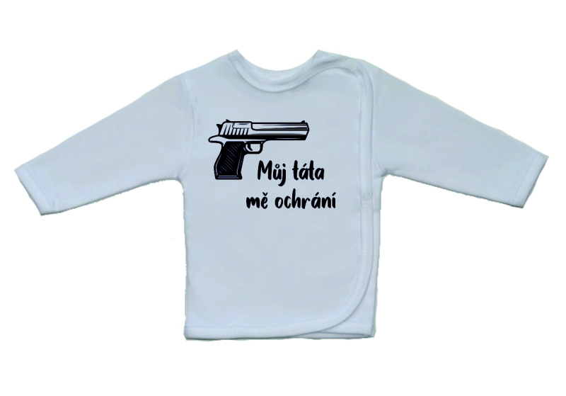 Kojenecká košilka s potiskem, Gama, Můj táta mě ochrání velikost 56