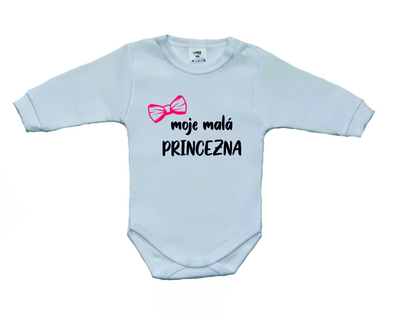 Dětské body s potiskem Gama moje malá Princezna s mašličkou velikost 80