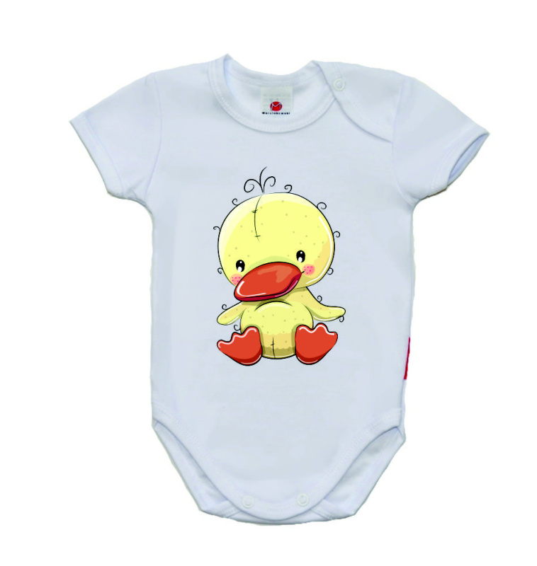 Dětské body s krátkým rukávem, Gama, roztomilá kačenka velikost 86