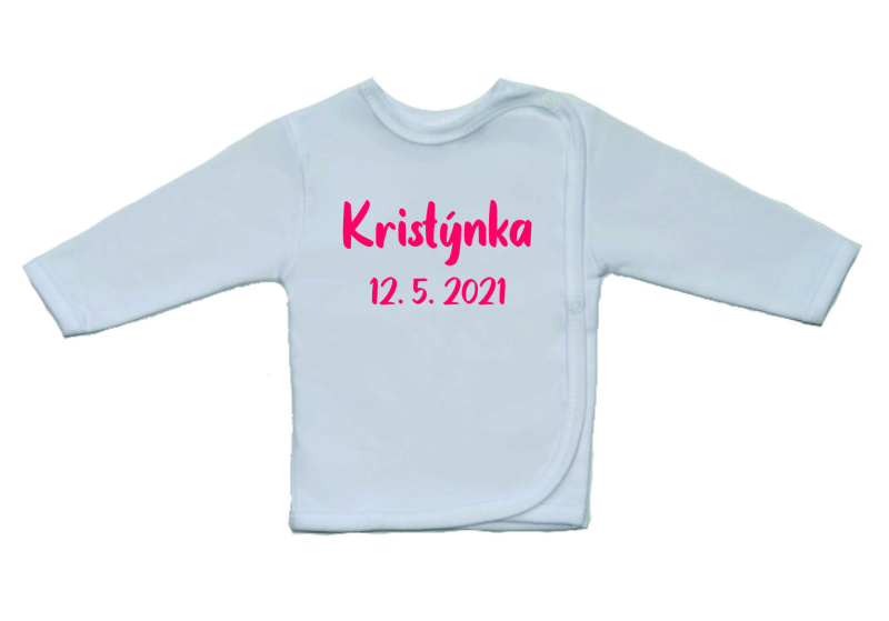 Kojenecká košilka Gama se jménem a datem narození velikost 52