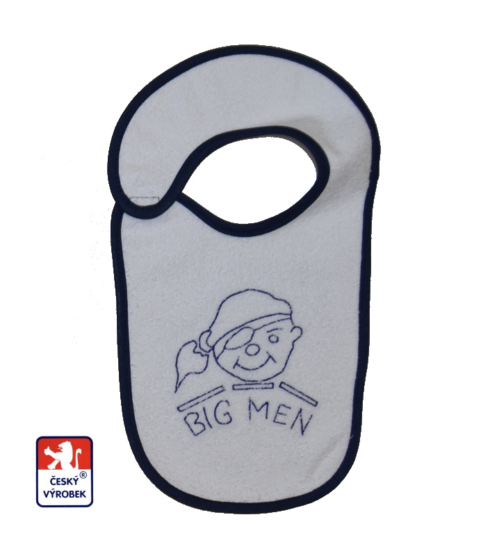 Dětský bryndák Dětský svět nepropustný bílotmavě modrý Big men