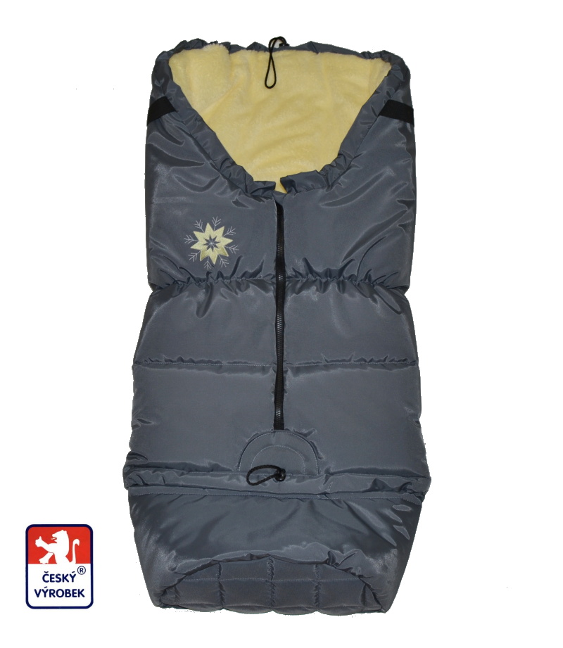 Zimní fusak do kočárku Dětský svět WINTER SPORT Fantasie 3v1 šedožlutý