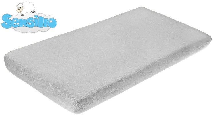 Prostěradlo do dětské postýlky 60×120 cm Sensillo – šedé froté