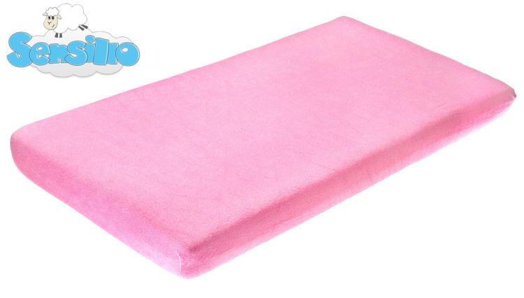 Froté prostěradlo do dětské postýlky 60×120 cm Sensillo růžové 👶💗