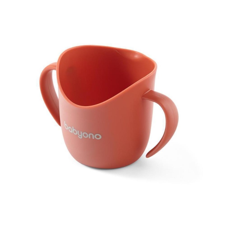 Dětský ergonomický hrníček Babyono FLOW oranžový